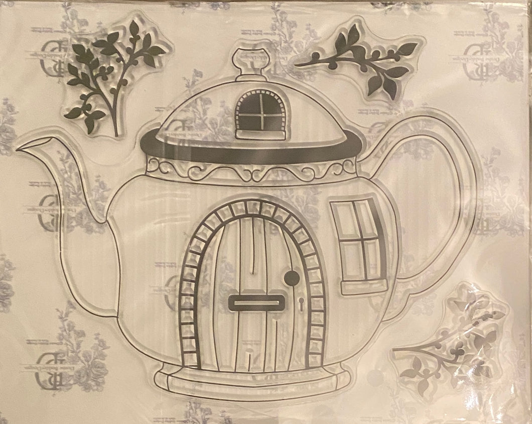 Tea pot House stamp set