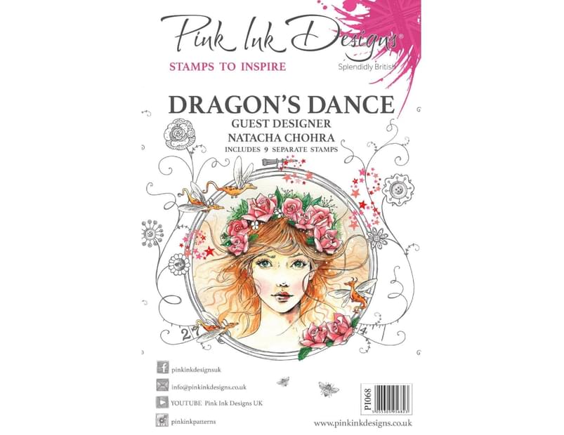 Pink Ink Designs Dragons Dance 9 separate stamps