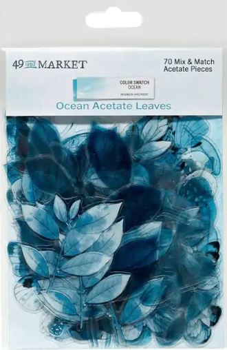 49 & Market Ocean Acetate Leaves 70 pce