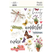 Load image into Gallery viewer, Simple stories rub ons vintage meadow flowers
