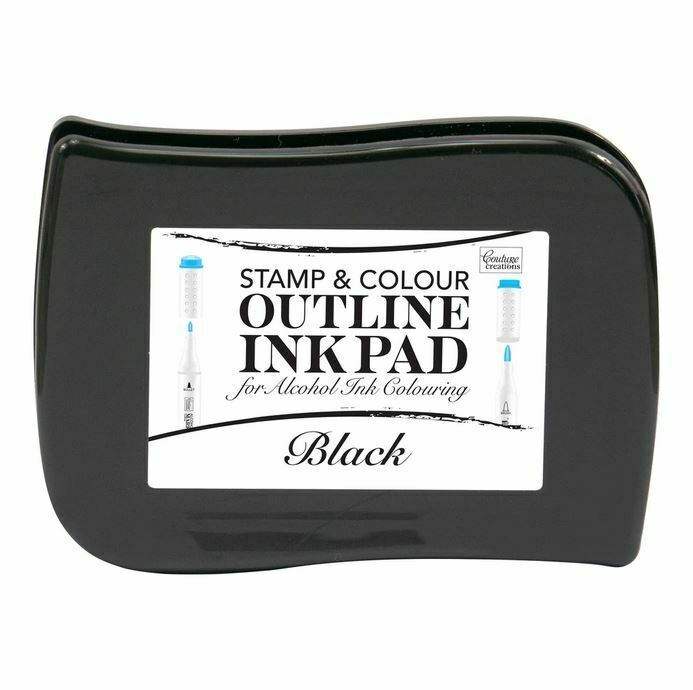 Stamp & Colour Outline Stamp Pad Black