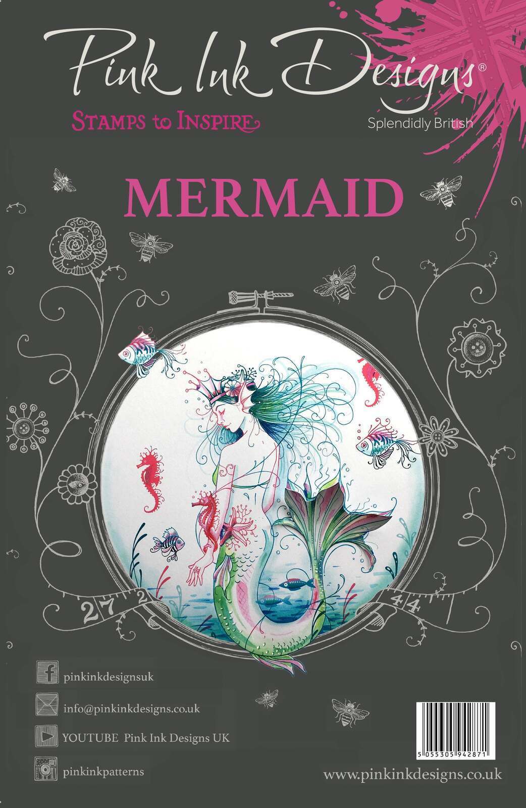 Pink ink Designs Mermaid Nautical Series 8 pce stamps