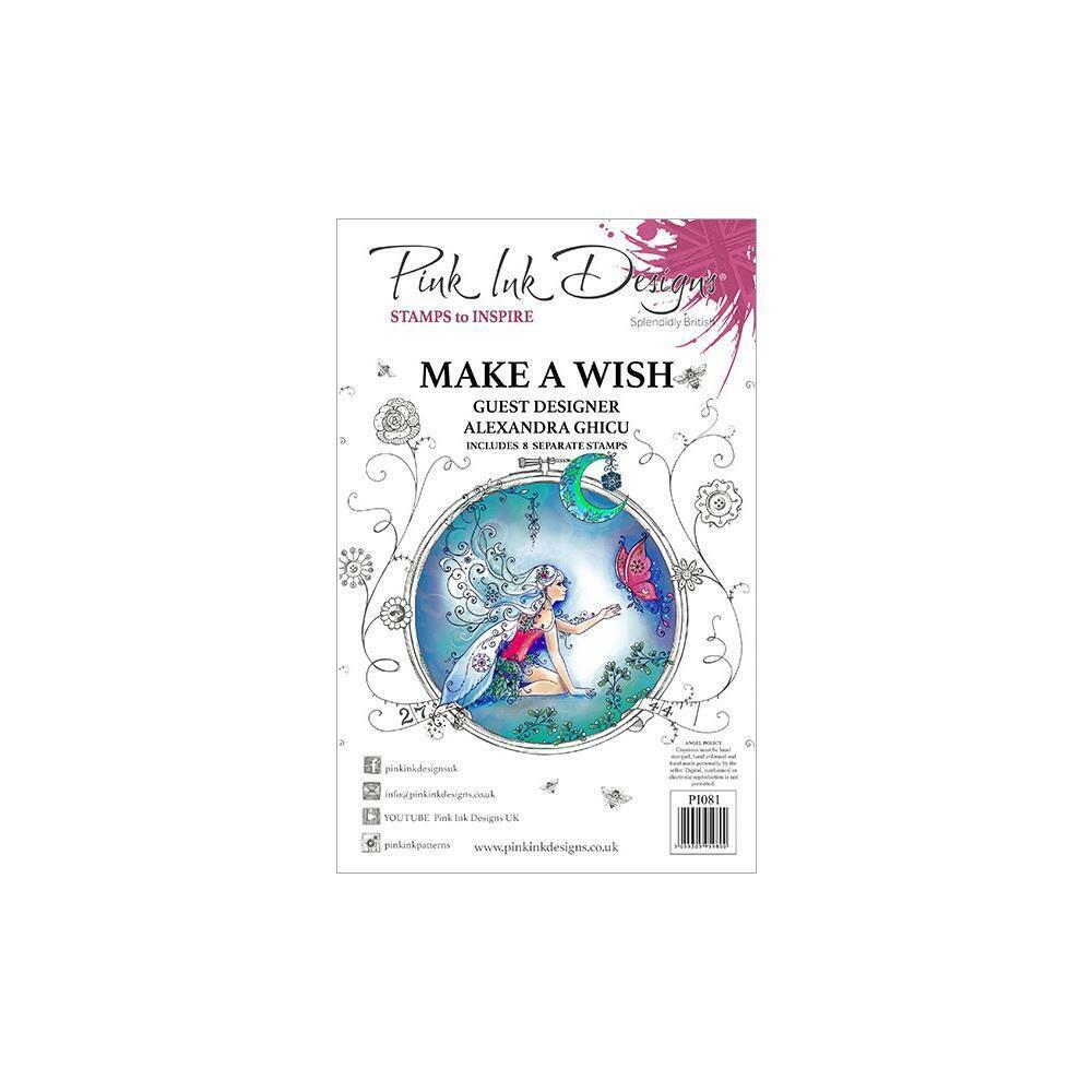 Pink ink Designs Make a Wish  8 pce stamps